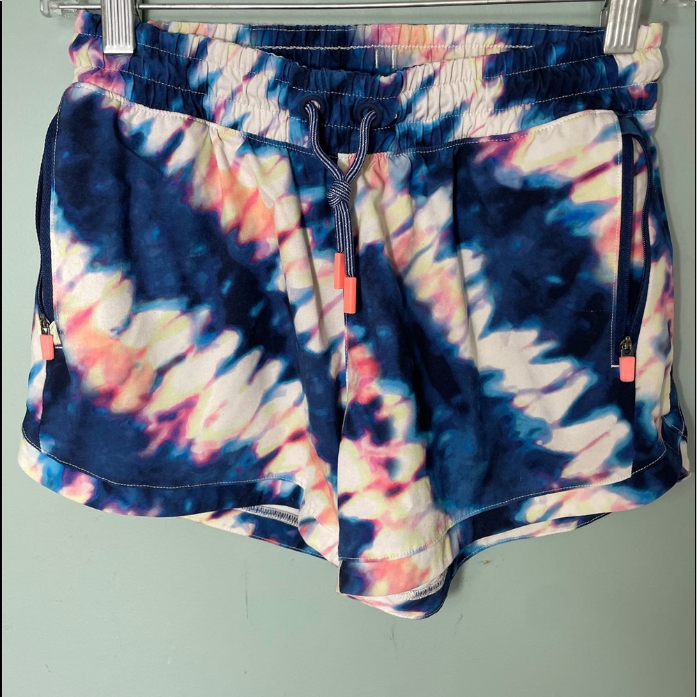 Athleta Girls tie dye shorts.